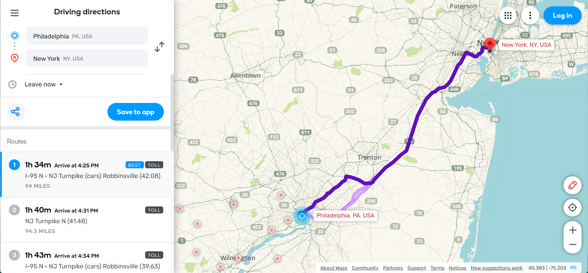 Waze Maps Driving Directions Route